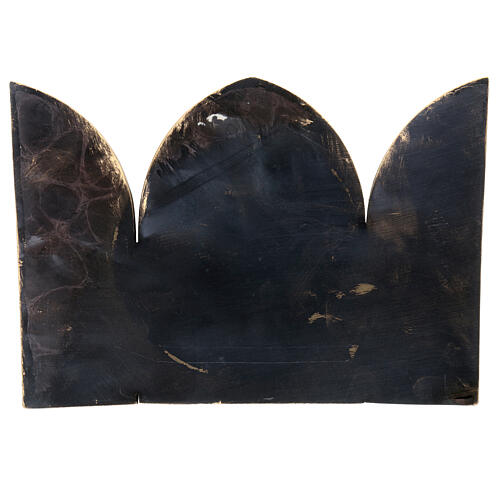 Trittico Natività polvere di marmo dorato 19 cm 4