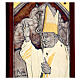 Picture of Pope John Paul II, chiseled copper, 15.5x11 in s4