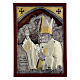 Painting Pope John Paul II chiseled copper 40x30 cm s1
