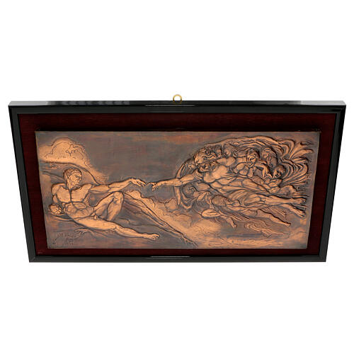 Picture of the Creation of Adam, chiseled copper, 17x31 in 4