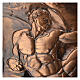 Baixo-relevo cobre Criação de Adão Capela Sistina 45x80 cm s9