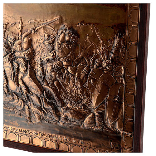 Templar battle in the Holy Land, copper, 19x32 in 6