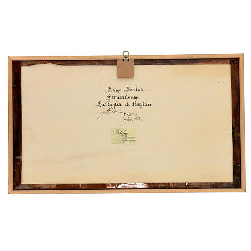 Baixo-relevo cobre batalha dos Templários 50x80 cm 9