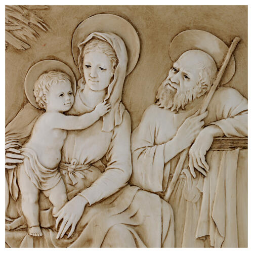 Bas-relief Holy Family resin Lando Landi 30x25 2