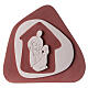 Nativity brown terracotta bas-relief Centro Ave 20x25 cm s1