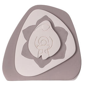 Terracotta bas-relief Virgin with Child dove Centro Ave 20x20 cm