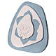 Bajorrelieve Virgen con Niño de terracota color azul Centro Ave 20x20 cm s2