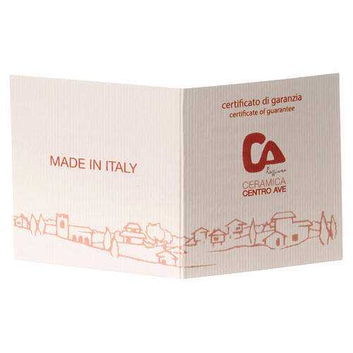 Bassorilievo Madonna con Bambino in terracotta color avio Centro Ave 20x20cm  5