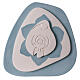 Bassorilievo Madonna con Bambino in terracotta color avio Centro Ave 20x20cm  s1