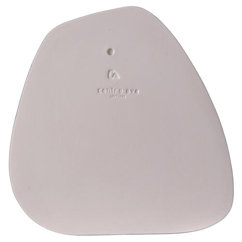 Bas-relief Virgin with Child in aviation-colored terracotta Centro Ave 20x20cm 4