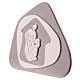 Stylised Nativity Scene bas-relief, dove-coloured terracotta, Centro Ave, 8x8 in s2