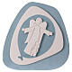 Ángel de la guarda de pared bajorrelieve color azul Centro Ave 20x20 cm s1