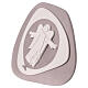 Stylized guardian angel with child dove bas-relief Centro Ave 20x20 cm s2