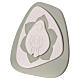 María Virgen con Niño bajorrelieve estilizado color salvia Centro Ave 20x20 cm s2
