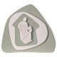 Belén de mesa color salvia con natividad estilizada Centro Ave 20x20 cm s1