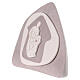 Stylised dove-coloured Nativity Scene, standing terracotta bas-relief, Centro Ave, 8x8 in s2