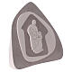Natividad estilizada belén bajorrelieve color gris ceniciento Centro Ave 20x20 cm s3