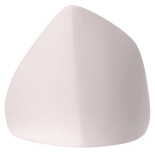 Standing Guardian Angel silhouette, navy-blue terracotta, Centro Ave, 8x8 in 4