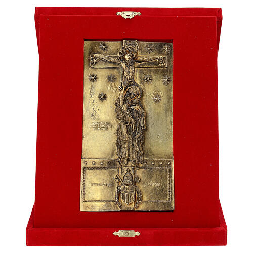 Porta Santa S G Laterano in leghe di bronzo dorato 16x9 cm 1