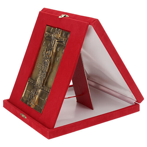 Porta Santa S G Laterano in leghe di bronzo dorato 16x9 cm 2