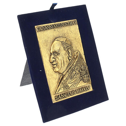 Bassorilievo in lega di rame Papa Giovanni XXIII 10x14 cm 3