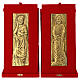 Set deux plaques laiton Saints Pierre et Paul 23x7 cm s1