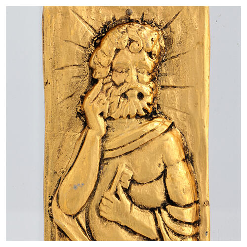 Set of two brass plate with St. Peter and Paul, plexiglass base, 10x16 in 4