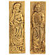 Pair of Saint Peter and Paul plexiglass brass plates 25x40 cm s2