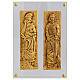 Gold plated plates of St. Peter and Paul, copper alloy on plexiglass, 9x12 in s1