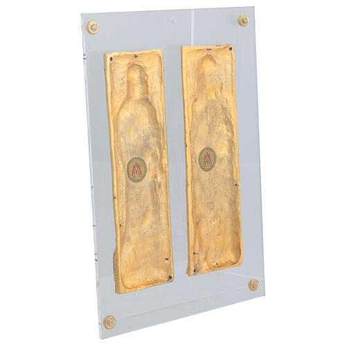 Tavolette dorate S Pietro e Paolo lega rame su plexi 22x30 cm 6