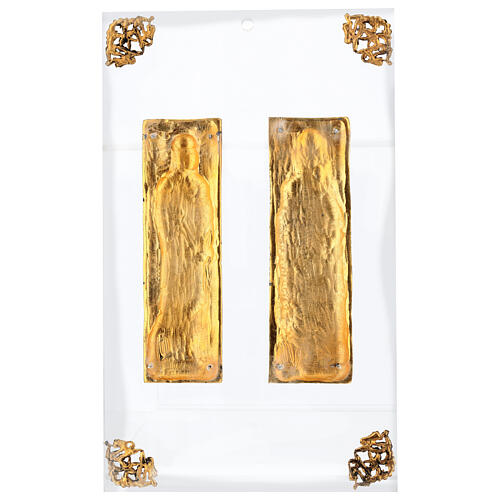Placche fregi San Pietro e Paolo lega rame su plexi 25x35 cm 7