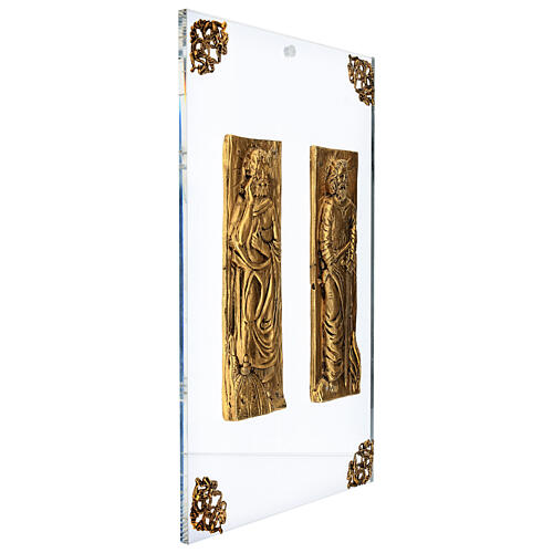 Frieze plaques of Saint Peter and Paul copper alloy on plexiglass 25x35 cm 5