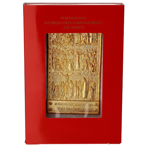 Porta Santa moderna Basilica S Paolo lega di rame dorata 17x8 cm 4