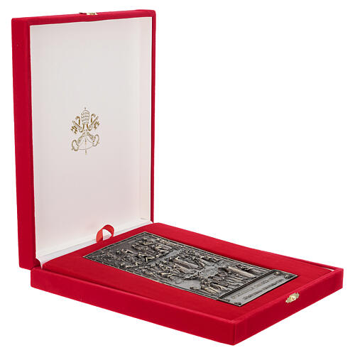 Modern Holy Door Basilica S Paolo in alloy 17x9 cm in velvet box 5