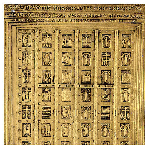 Riproduzione in lega Porta Santa bizantina Basilica San Paolo 17x21 cm 2