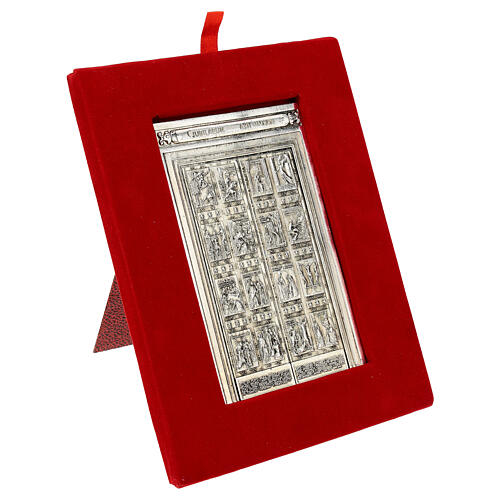 Alloy plate with Holy Door of St. Peter's Basilica, 5x3 in 3