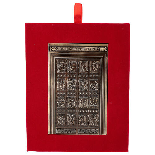 Alloy plate with Holy Door of St. Peter's Basilica, 5x3 in 1