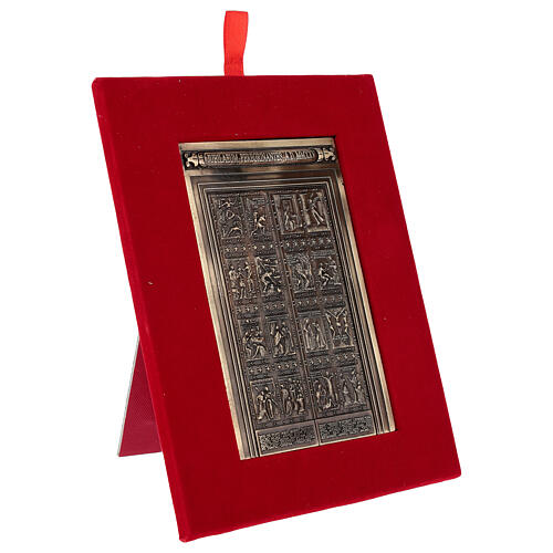 Alloy plate with Holy Door of St. Peter's Basilica, 5x3 in 3