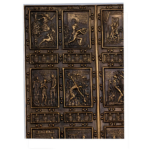 Heilige Pforte Basilika S Pietro Relief auf Plexiglas 40x25x8 cm 3