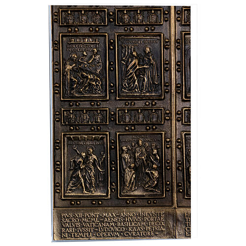 Heilige Pforte Basilika S Pietro Relief auf Plexiglas 40x25x8 cm 6