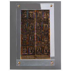 Holy Door of St. Peter's Basilica, metal on plexiglass, 16x10x3 in