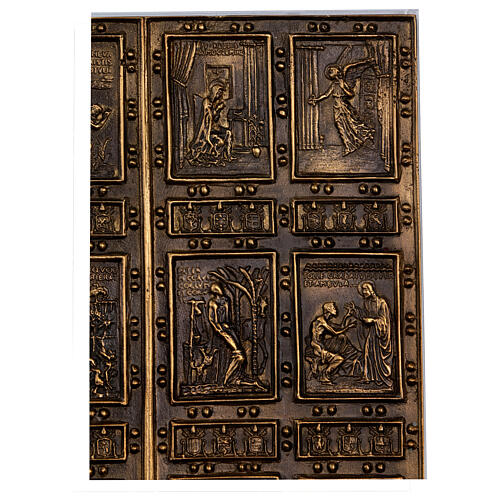 Holy Door of St. Peter's Basilica, metal on plexiglass, 16x10x3 in 4