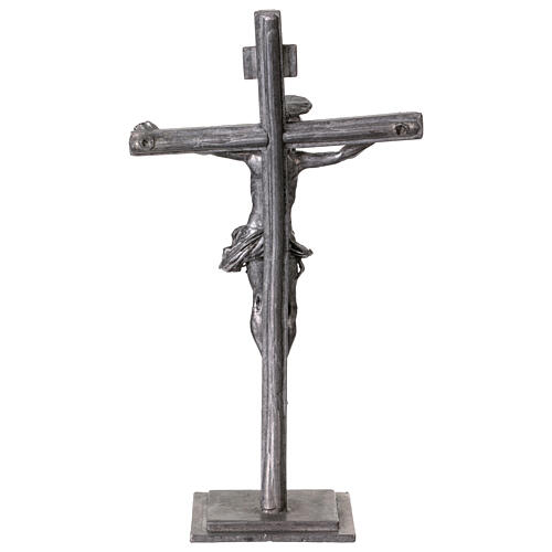 Metal cross with Donatello's body of Christ, 7x4 in 5