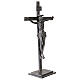 Metal cross with Donatello's body of Christ, 7x4 in s3