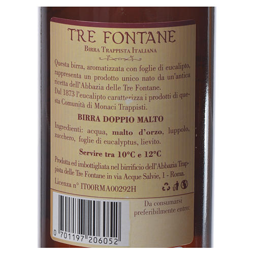 Trappist beer, Tre Fontane Monastery 33cl 6