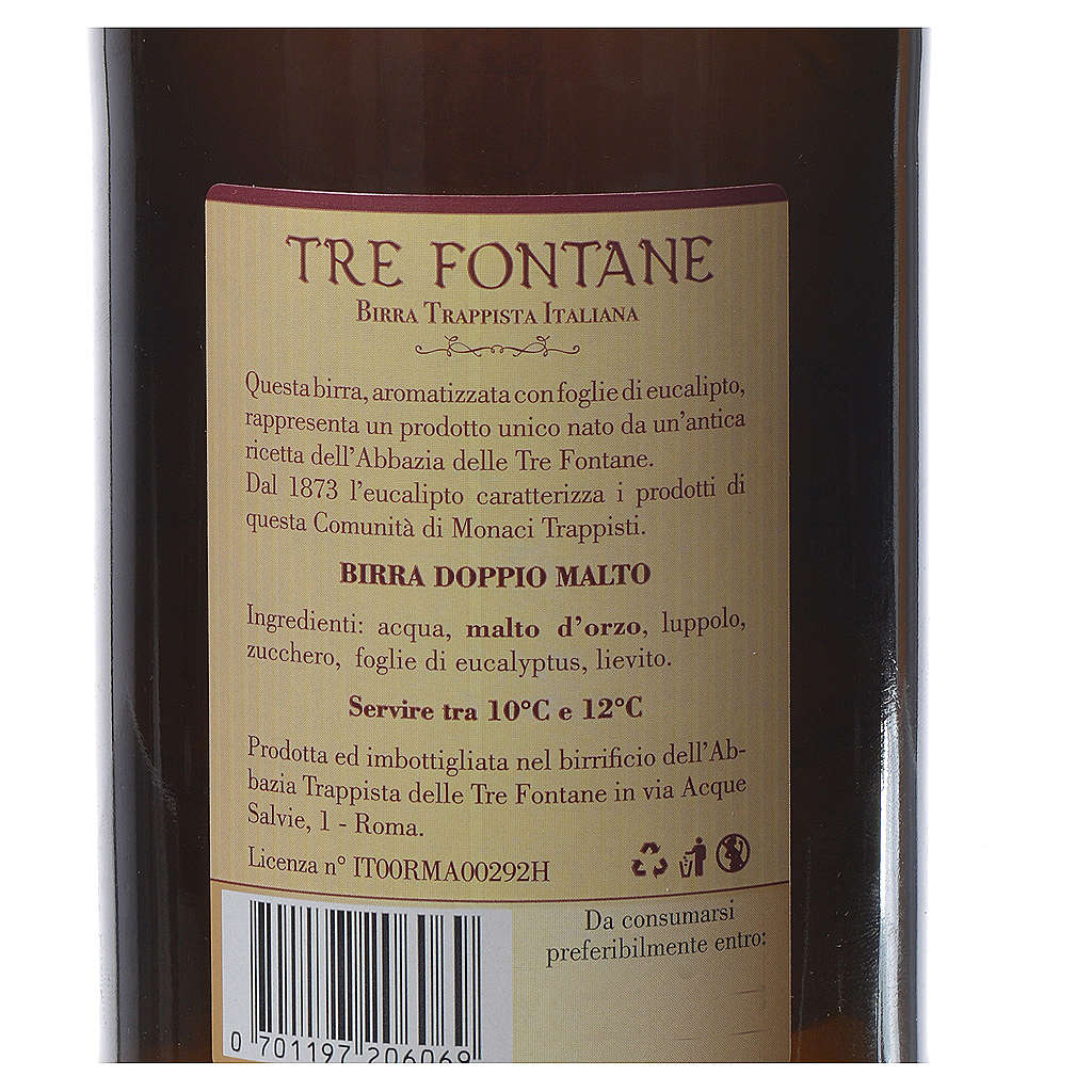 Trappist Monk Beer Tre Fontane Monastery 75cl Online Sales On Holyart Com