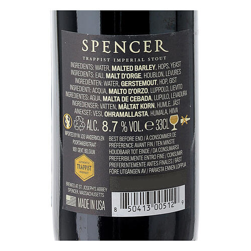 Bière Spencer Trappist Imperial Stout 33 cl 5