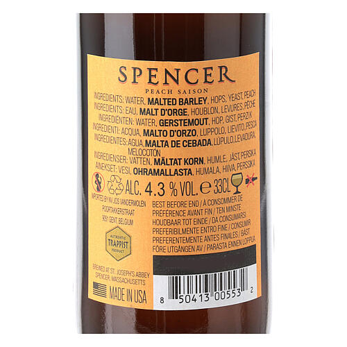 Bière Spencer Fruit Series Farmhouse Ale pêche 33 cl 4
