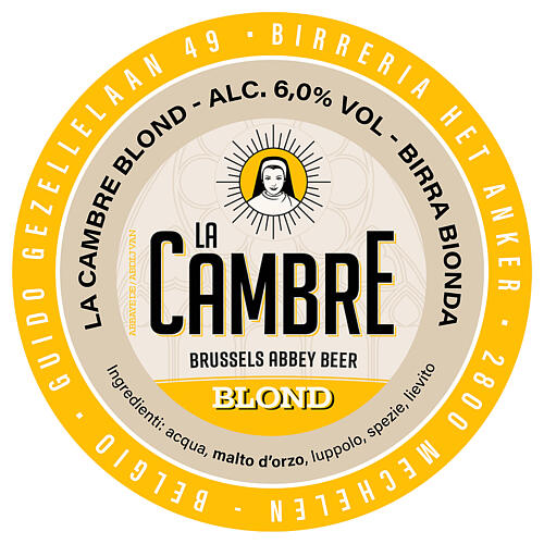 Birra d'Abbazia La Cambre BLOND 33 cL 6