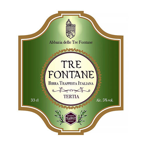Cerveja Trapista mosteiro Tre Fontane Tertia 33cl 3